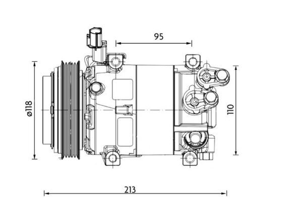 MAHLE ACP1468000P A/C-Kompressor Hyundai I20 1.2 Tk