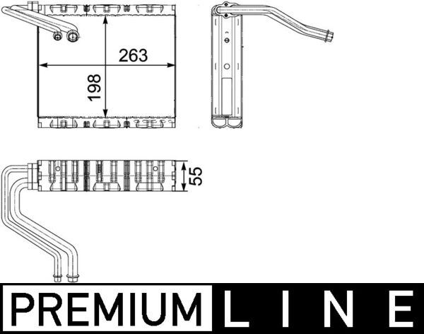 MAHLE AE85000P Evaporator Land Rover Discovery Sport L550 Freelander L359 Range Rover Evoque L538 Premium Line