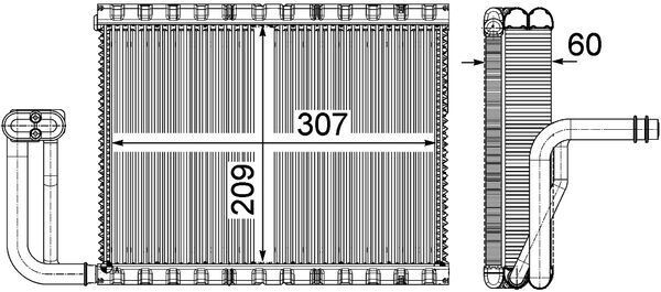 MAHLE AE104000P Evaporator Bmw F10 F07 F12 F13 F06 F01 Premium Line