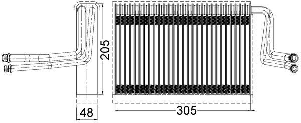 MAHLE AE113000S Evaporator Bmw E81 E82 E87 E88 E90 E91 E92 E93 E84 F25 F26