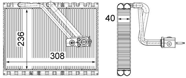 MAHLE AE128000P Evaporator Mercedes Vito W447 14>