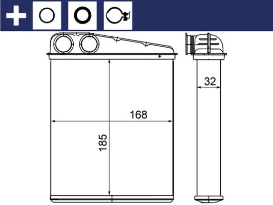 MAHLE AH8000S Kalorifer Radyatoru Mercedes W169 W245 . Mini R55 R56 R60