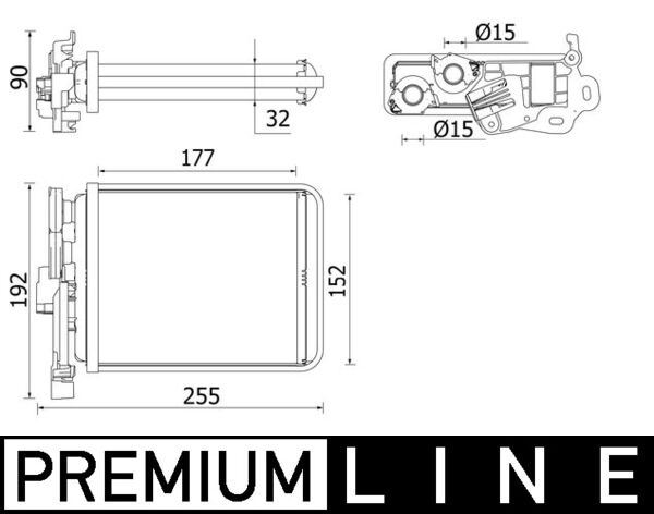 KLR-370795 Kalorifer Peugeot 308 Ii 308 Sw Ii 508 Ii 508 Sw Ii 1.21.6thp 1.6hdi 1.5 Bluehdi 13-21 (Borusuz - Plastik Aparatli) (Brazing Al-Al) (180x151x32) Kalorifer Radyatoru