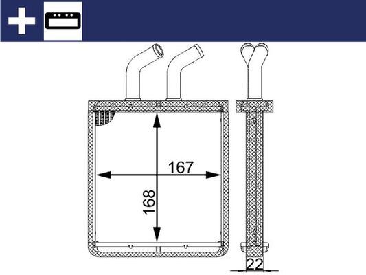 MAHLE AH55000S Innenraum-W Rmetauscher Kia Rio 00-
