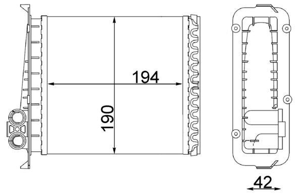 MAHLE AH106000S Kalorifer Radyatörü Volvo 850 91-96 C70 98-05 S70 97-00 V70 97-00