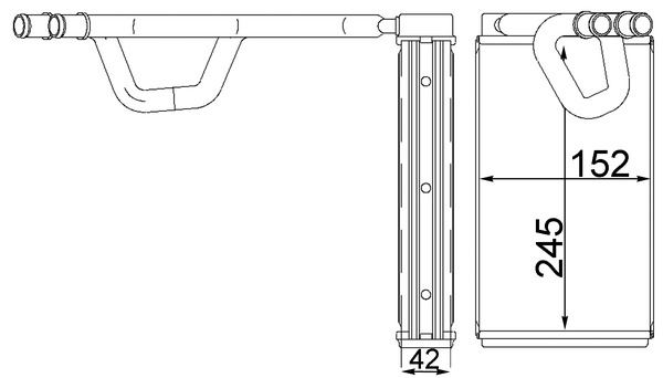 MAHLE AH232000S Kalorifer Radyatoru Nissan Navara Np300 06> Pathfinder Iii R51 05> 2.5dci 3.0dci