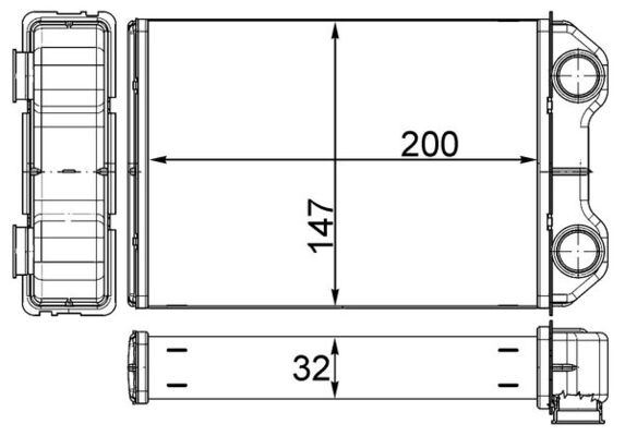 MAHLE AH251000S Kalorifer Radyatoru Mini R50 R52 R53