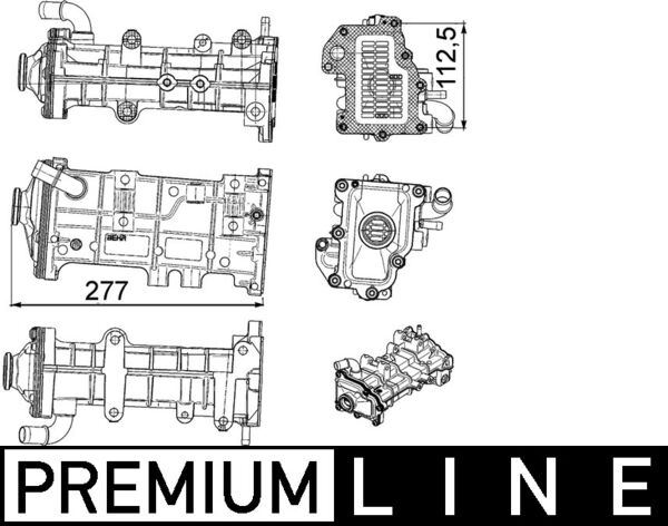 MAHLE CE23000P Abgasrückführungs-Kühler Agr-Kühler Iveco Daily