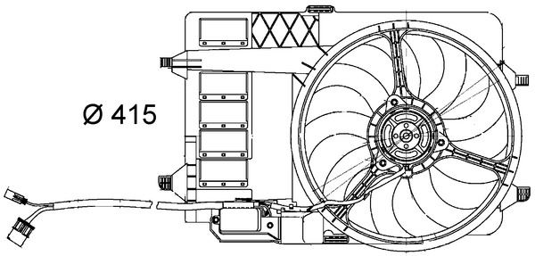 KALE 387350 Radyator Fani Komple Mini R50 R53