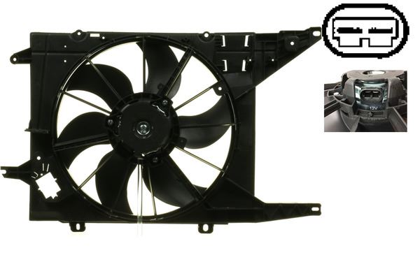MAHLE CFF327000S Kühlmittelkühler-/Kondensator-Lüfter Dacia Logan Mcv Ks