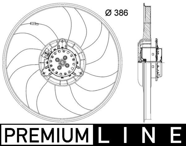 MAHLE CFF399000P Fan Motoru Corsa D-Combo 06>14 Adam 12>19 1.0-1.2-1.4 Xep-Xer-Xel Grande Punto 1.4 05<12
