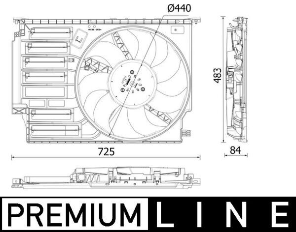 MAHLE CFF547000P Radyator Fani Premium Line Bmw F45 F48 Mini F56