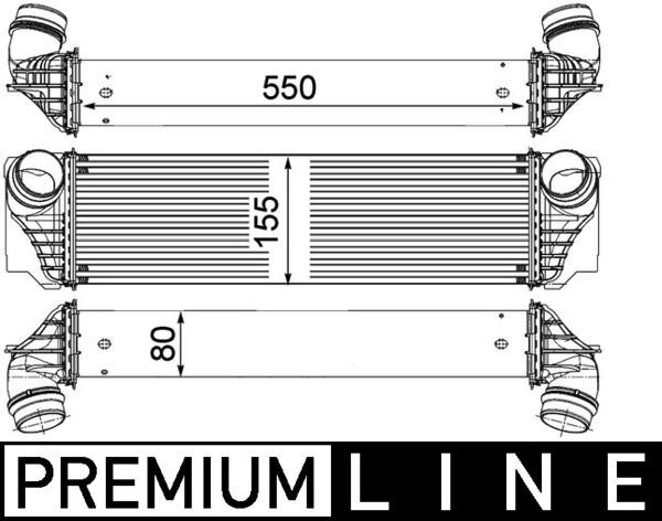 MAHLE CI183000P Turbo Radyatoru Bmw N54 N55 F10 F11 F01 F07 Premium Line