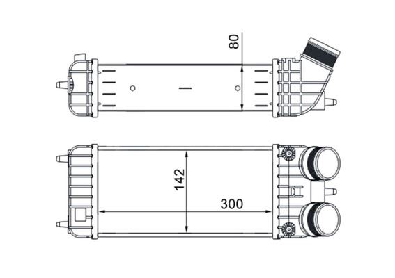 MAHLE CI418000S Ladeluftkühler Peugeot 208 Citroen Ds3