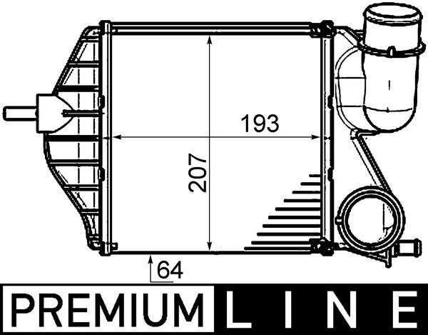 MAHLE CI459000P Ladeluftkühler Fiat Idea/ Lancia Musa