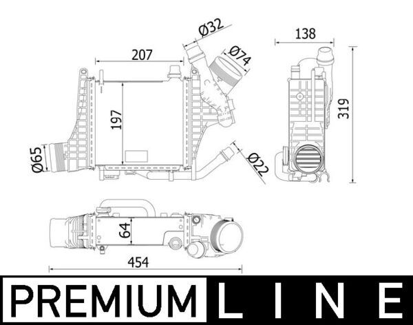 MAHLE CI541000P Turbosarj Radyatoru Mercedes M264 W205 S205 C205 A205 C257 W213 S213 C238 A238 X253 C253