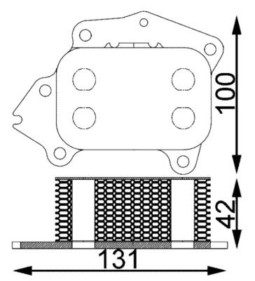 MAHLE CLC194000S Yağ Soğutucu Petek Ford-Peugeot-Citroen Focus-Fiesta-206 208 301 308 307 2008 3008 Partner C3 C4 Ber Lingo 02> 1.4-1.6 Tdci