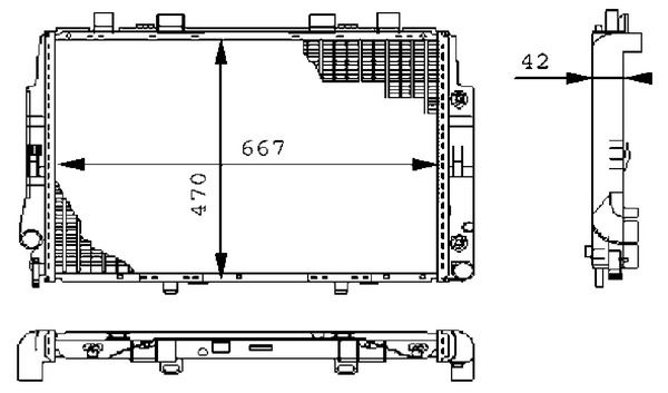 16-2857B Su Radyatoru Brazing Mercedes S Serisi (W140) S 500 - S 600 A-T 1991-1998