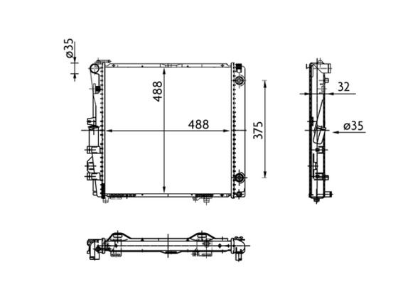 16-2819B Su Radyatoru Brazing Mercedes S Serisi (W126) 260 Se A-T Ac+/- 1981-1991