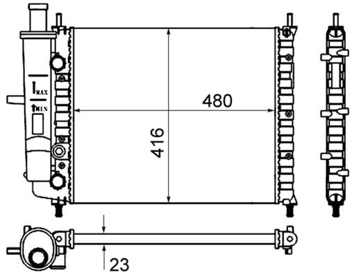MAHLE CR838000S Kühlmittelkühler Fiat Bravo / Marea