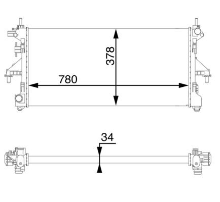 MAHLE CR1069000S Kühlmittelkühler Fiat Ducato Benzin