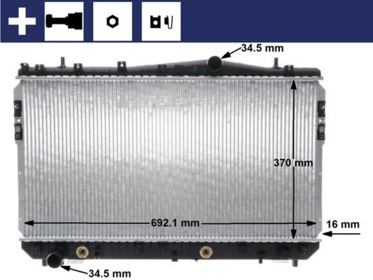 MAHLE CR1311000S Kühlmittelkühler Daewoo/Chev Optra/Excelle