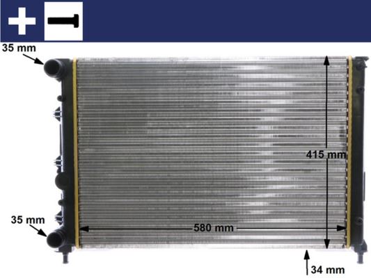 MAHLE CR1411000S Kühlmittelkühler Alfa Romeo 147