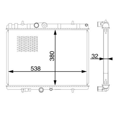MAHLE CR1598000S Kühlmittelkühler Peugeot 3008 / Ds5