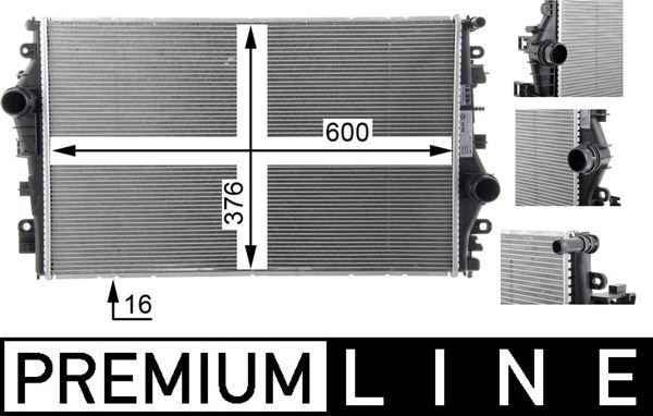 MAHLE CR1658000P Kühlmittelkühler Alfa Giulia Mt
