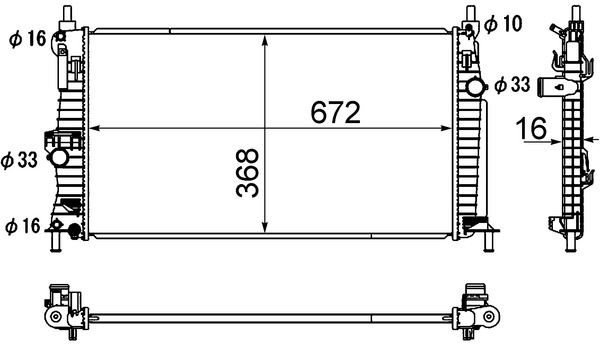 MAHLE CR1886000S Kühlmittelkühler Mazda 3 2009-