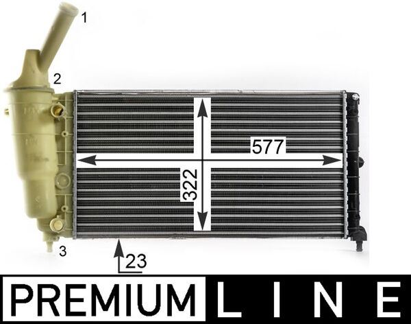 MAHLE CR2007000P Kühlmittelkühler Lancia Y 1.2i