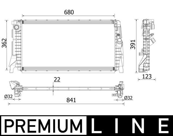 16-1439B Su Radyatoru Brazing Bmw 1 Serisi (F40, F52) / 2 Serisi (F44, F46) / X1 (F48) / 1.5 T