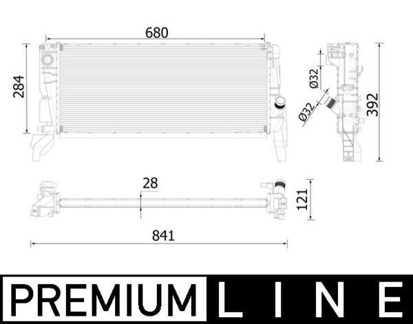 MAHLE CR2319000P Motor Su Radyatoru Bmw F45 F48 Mini F54 F56 F60 Premium Line