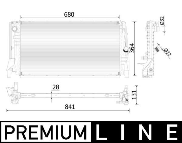 ORIS BBM916026 Bmw Brazing Radyatörx1-X2 2016 681x357x26