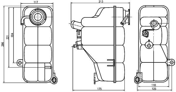 MAHLE CRT123000S Radyator Yedek Su Deposu Mercedes W202 W463