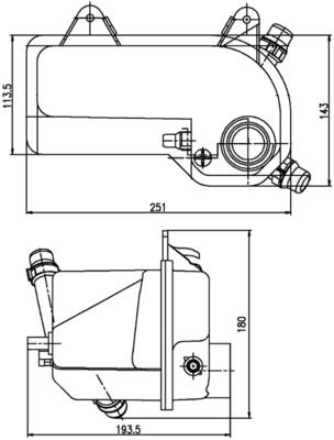 MAHLE CRT204000S Radyator Su Deposu Bmw E53 M54 M62