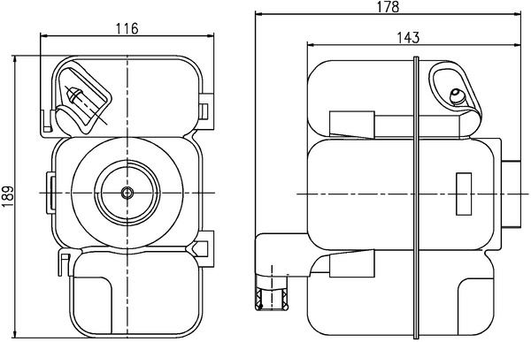 MAHLE CRT206000S Genleşme Tanki Radyatoru Yedek Su Deposu Volvo S60/ V70/ S80/ Xc90