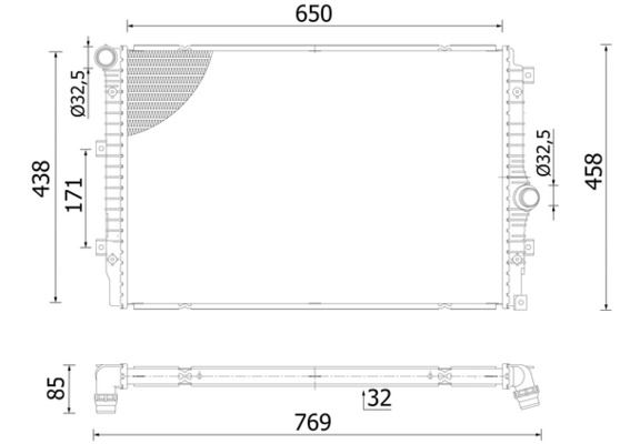 MAHLE CR2428000S Kühlmittelkühler Vw Tiguan