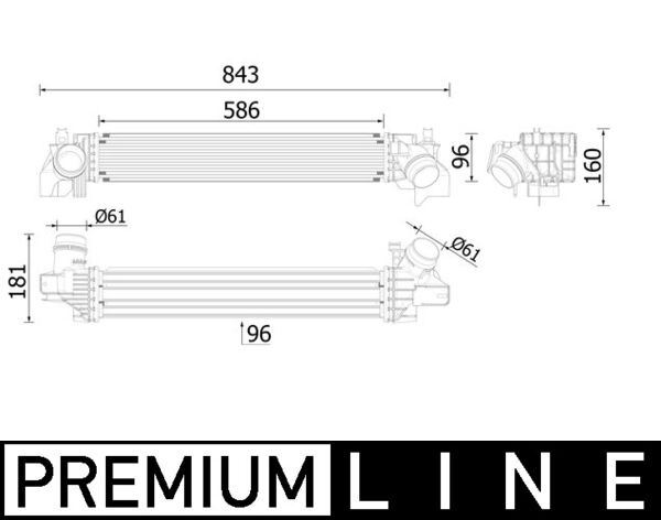 MAHLE CI614000P Turbosarj Radyatoru Bmw F40 F52 F44 F45 F46 F48 F49 F39 . Mini F54 F55 F56 F57 F60