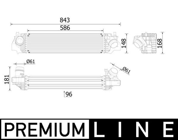 MAHLE CI617000P Turbosarj Radyatoru Bmw F40 F52 F44 F45 F46 F48 F49 F39 . Mini F54 F55 F56 F57 F60 Premium Line