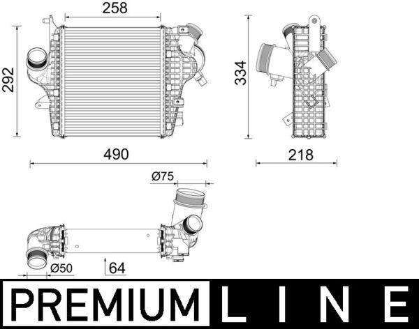 MAHLE CI637000P Ladeluftkühler Audi Q7 3.0 Tdi E-Tron