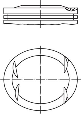 MAHLE 0014100 Piston Complete 89.9 Mm Mercedes-Benz