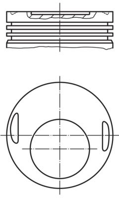 MAHLE 0021512 Piston Complete 90 Mm Mercedes-Benz