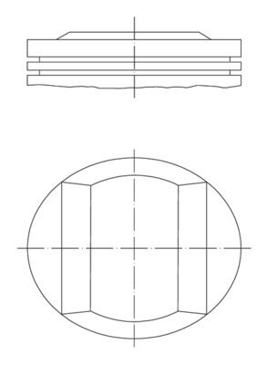 MAHLE 0052102 Piston Complete 90.41 Mm Mercedes-Benz