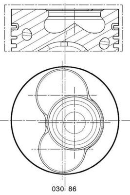 MAHLE 0308612 Piston Complete Vw