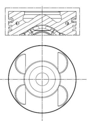 MAHLE 001PI00105002 Piston Complete 88.5 Mm Mb