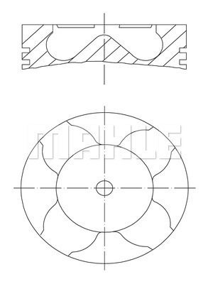 MAHLE 007PI00163002 Piston Complete 79.9 Mm Alfa