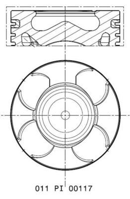 MAHLE 011PI00117000 Piston Complete 69.6 Mm Opel