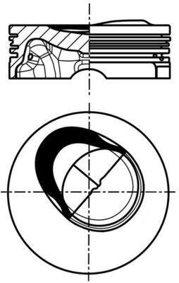 MAHLE 028PI00130002 Piston Complete Vw
