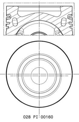 MAHLE 028PI00160002 Piston Complete 81.5 Mm Vw